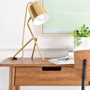 🌺 Mix & Match 3/$95 🌺 Project62 Tripod Task Lamp Gold Vintage Industrial Look
